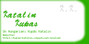 katalin kupas business card