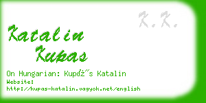 katalin kupas business card